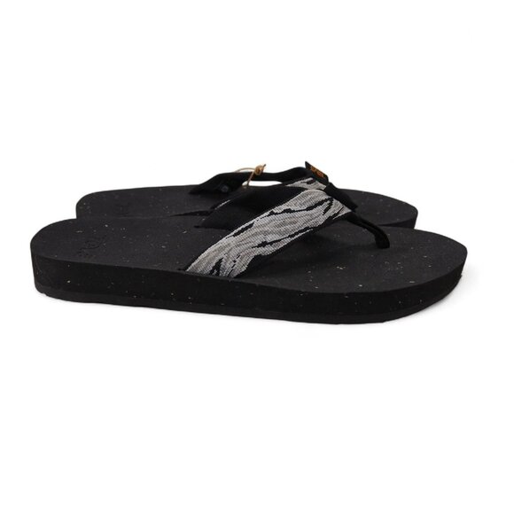 Teva Reflip Wave Flip Flip Sandals 1124044 Women's 7 Grey / Black - Picture 4 of 11
